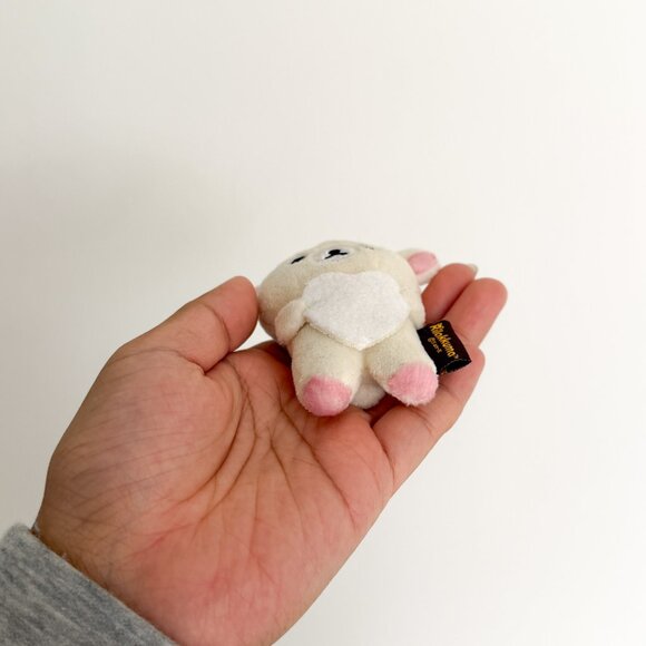 San-X Korilakkuma Mini Plush WHite Bear Heart Bag Charm 3" - Picture 3 of 5